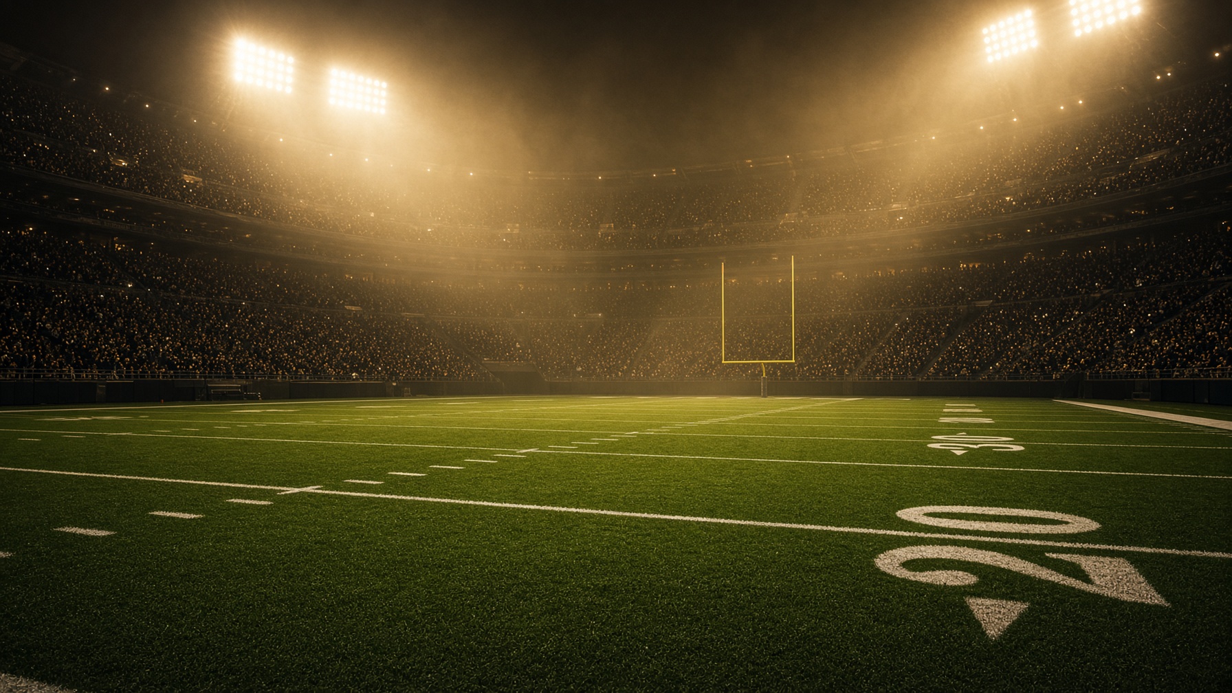 Night football field